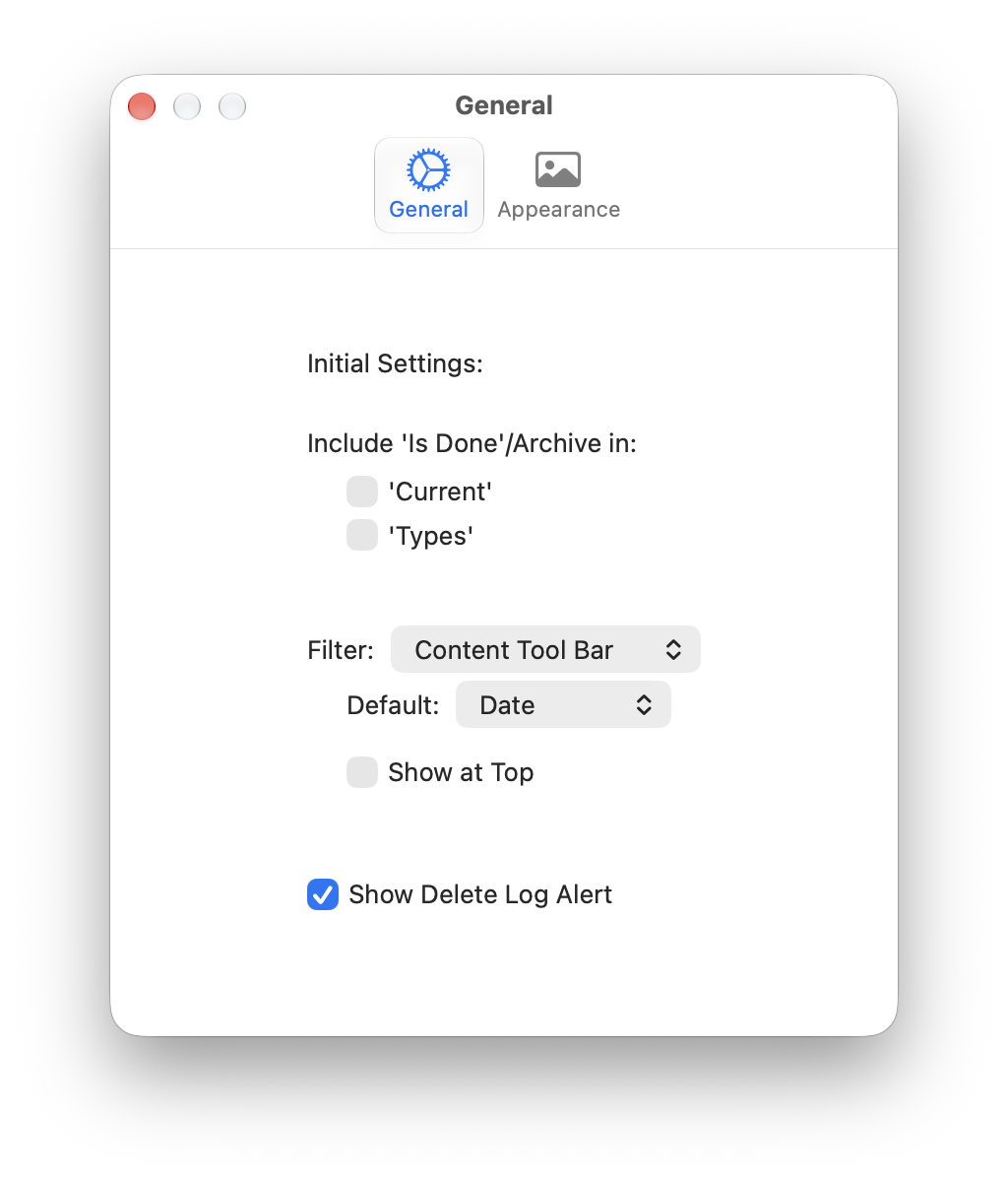 Settings General